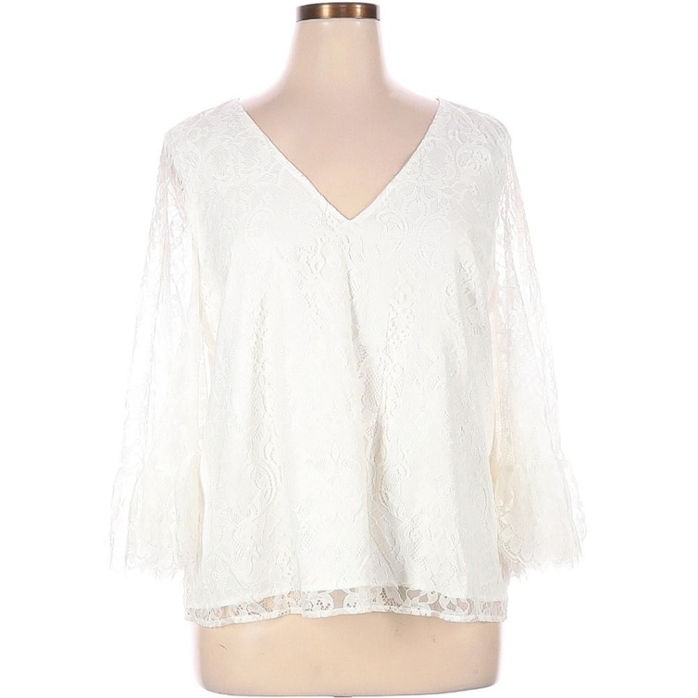 Modcloth XL lace white shirt